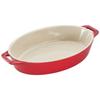 Staub Dish Cherry Ceramic Gratin Dish Oven Microwave Safe Japanese Dish "Oval 23cm" [Authorized Product] 40508-606