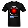 Мужские Топ Футболки HAL 9000 Футболка Гик Кино Футболка 3D Принтованные Футболки Креативный Дизайн Мужская Одежда Хлопковая Ткань Черный Оптом