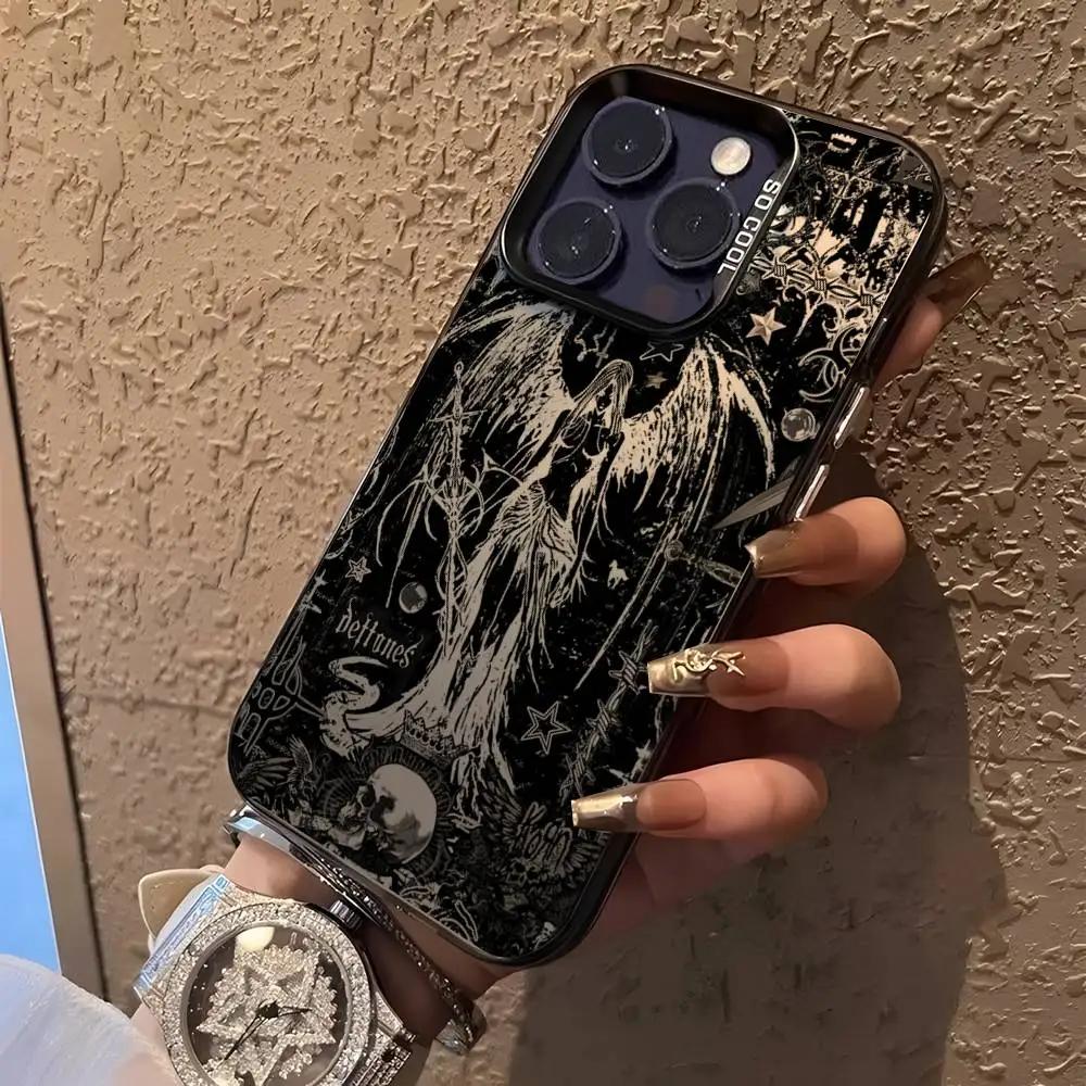 Винтажный Готский Крест Ангельский Узор Дизайн Защитный Чехол для iPhone 17 16 15 14 13 12 11 16E Серии Pro Max Plus