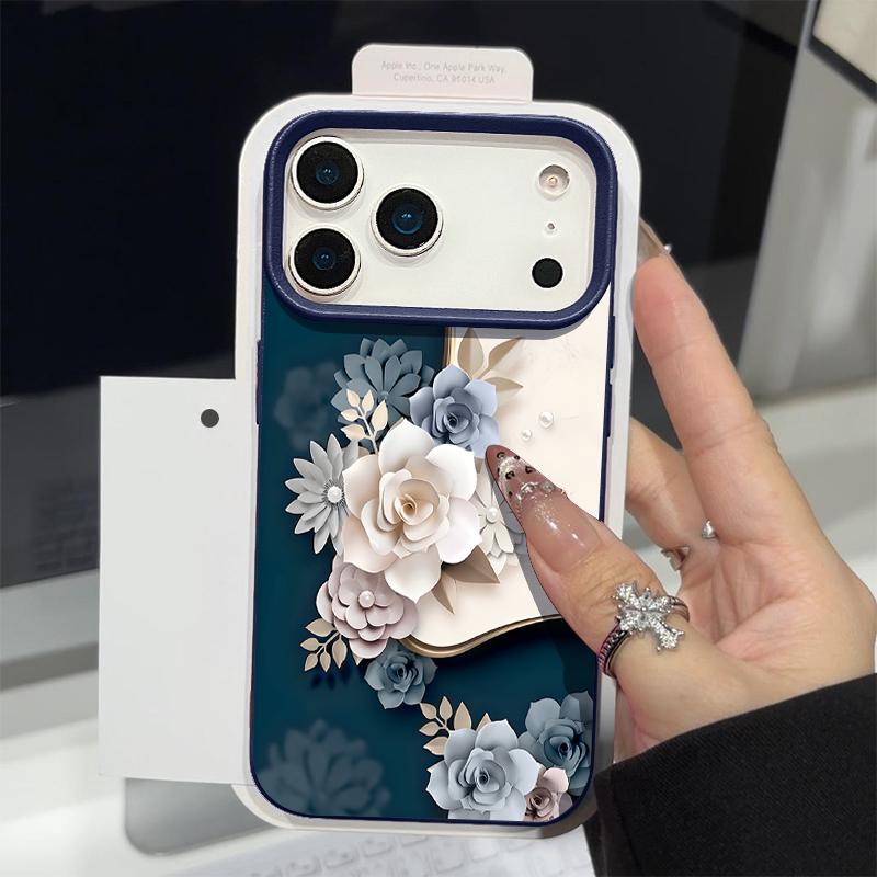 Чехол для телефона из ТПУ с текстурой кожи для iPhone 17 17e 16e 16 15 Pro Max 14 13 Pro Max 11, Масляная живопись, Пион, Мягкая силиконовая задняя крышка