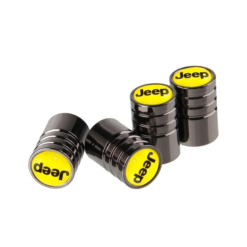 Для Jeep Колпачки клапанов шин автомобиля из сплава Пылезащитные для Jeep Wrangler Cherokee Renegade Compass TJ JK JL Grand Commander Liberty Acc
