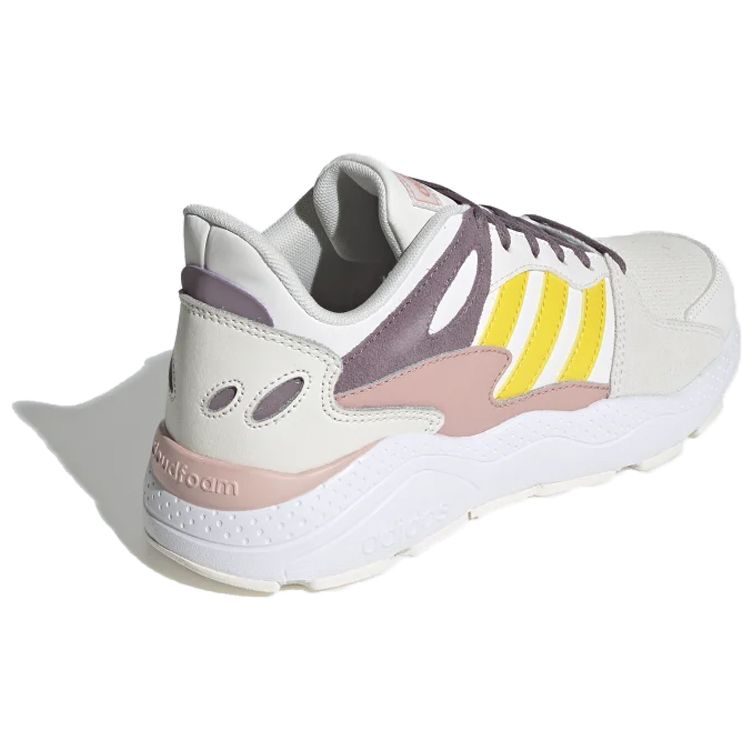 adidas Neo Crazychaos 1.0 Удобные Кожаные Амортизирующие Нескользящие Низкие Повседневные Кроссовки для Бега Женские кроссовки Белый Желтый Коричневый EG8751