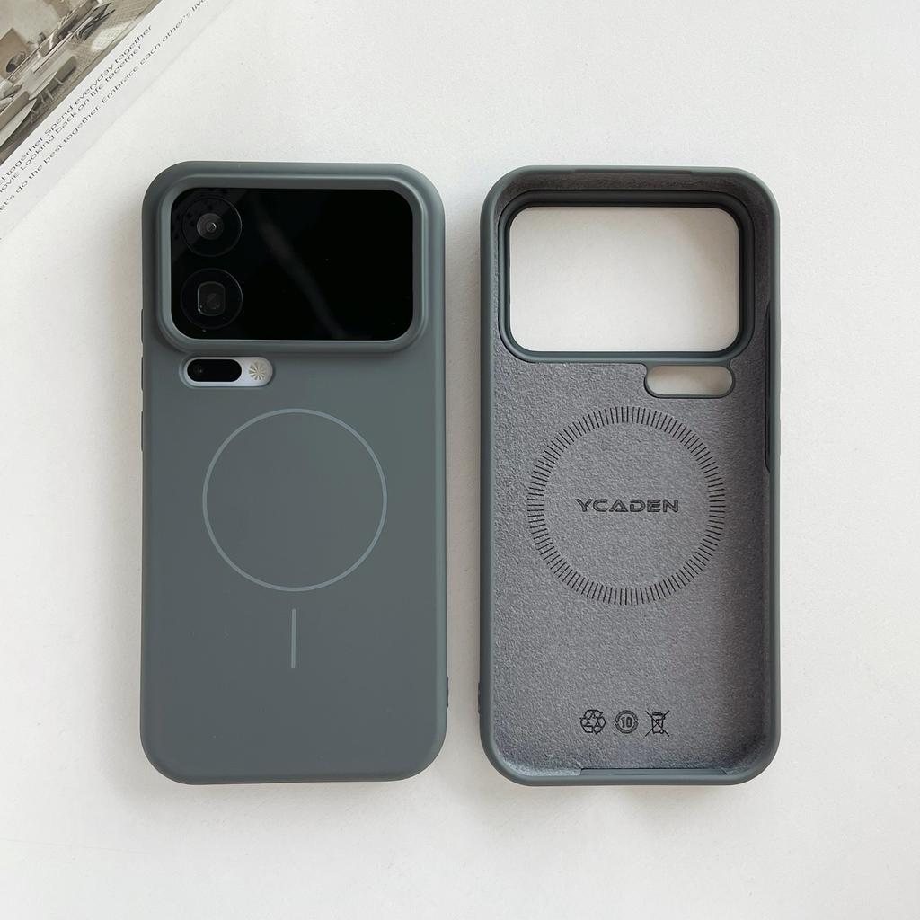 Жидкий силикон для чехла с беспроводной зарядкой MagSafe для Xiaomi Mi 17 Pro Max 15 14 13 Ultra Redmi K60 K70 K80 K90 Ударопрочный чехол