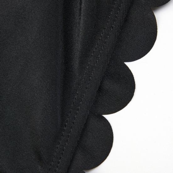 Swimming Trunks with Side Slit Adjustable Drawstring Belt Pleated Solid Color High Waist Swimming Shorts