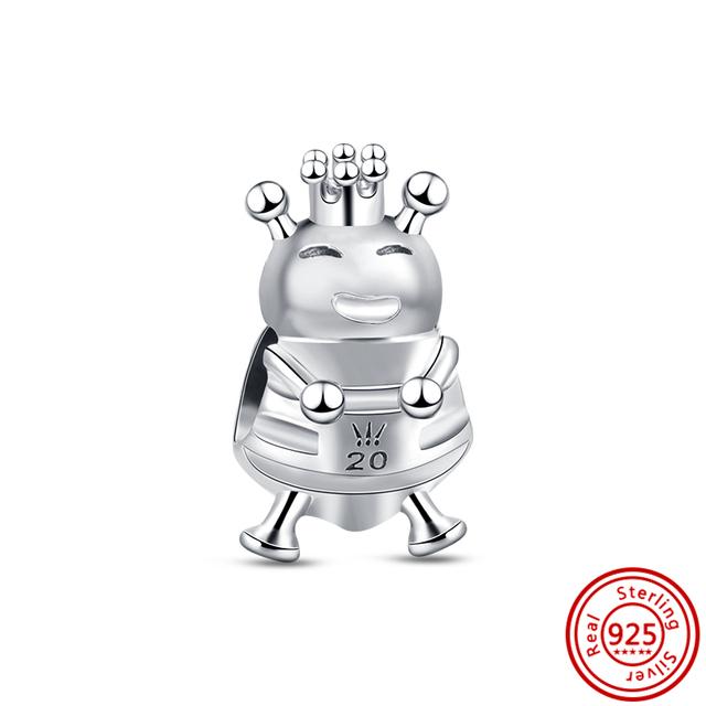 New Panda Owl Unicorn Lucky Cat Dog Lion Elephant Animal Beads Fit Charm Bracelet Women 925 Silver Jewelry