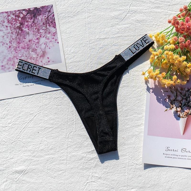 Женские трусики с блестящими стразами, сексуальное женское белье, женское нейлоновое нижнее белье с низкой посадкой, женское нижнее белье, секретные стринги неонового цвета, женские стринги