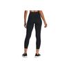Under Armour Спортивные брюки Meridian Solid Color с эластичной талией и девятью точками, женские брюки, черные 1382537-001