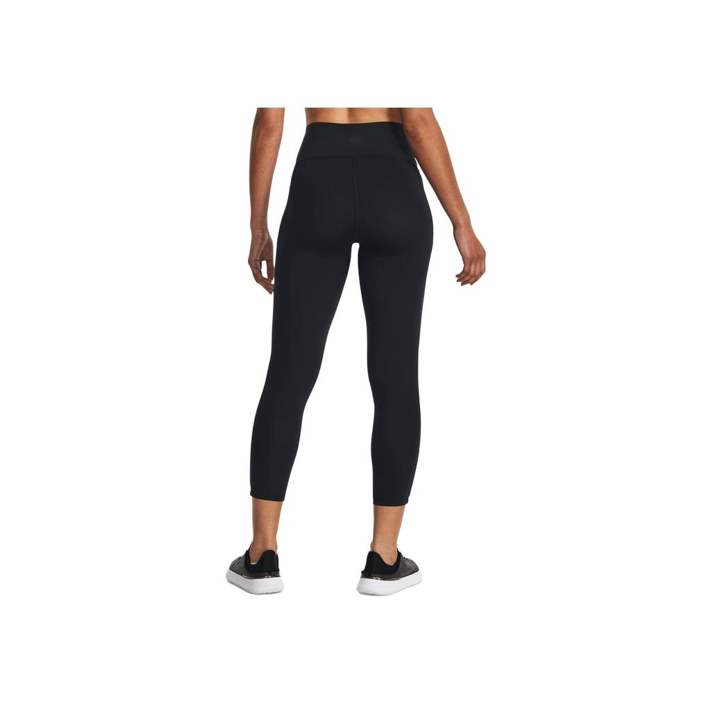 Under Armour Спортивные брюки Meridian Solid Color с эластичной талией и девятью точками, женские брюки, черные 1382537-001