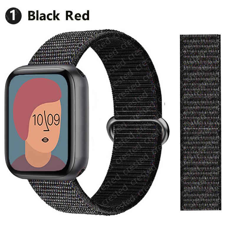 2 шт. Ремешки Для Apple Watch Band 44 мм 40 мм 45 мм 46 мм 42 мм 49 мм 41 мм Нейлоновый петлевой браслет iwatch Серия 10 9 8 7 6 5 3 se ultra 2