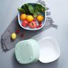 Fruit Vegetable Washing Strainer Baskets, Drain Cooked Pasta Dry Dishes Bowl, Portable Double Layered Cleaning Plate Drain Basin For Kitchen