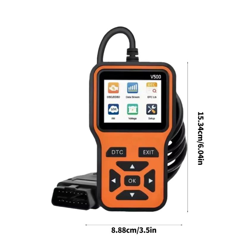 Компактный OBD2 Диагностический Инструмент для Автомобиля Читает Коды Неисправностей Двигателя Для Многих Автомобилей Сканер Кодов с Тестированием Напряжения