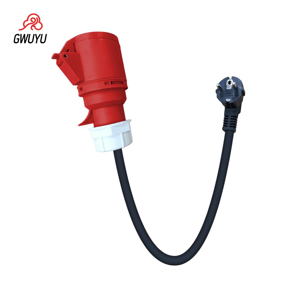 EV Charging Adapter European Standard 7KW 11KW 22KW to 3.5KW EV Charger Connector Portable Electric Vehicle Charging Adapter