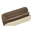BONAVENTURA Long Zip Wallet in Shrink Leather x Genuine Italian Perfect Gift (Ivory Etoupe) - Leather, (BWAT5-IVET)