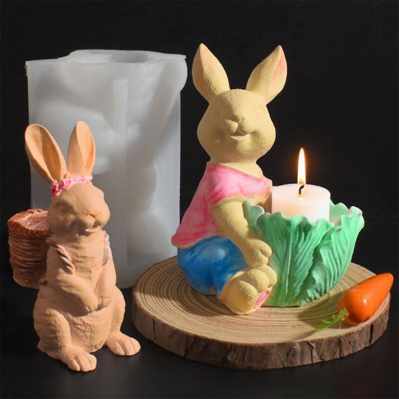 Easy Releases Silicone Rabbits Mould For Artisanal Craft And Decorations