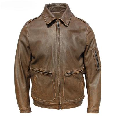 Китайский размер винтажная куртка из коровьей кожи для мужчин, толстая подлинная куртка из коровьей кожи, летная куртка, пальто-бомбер для летчиков, мужская одежда, осень, азиатский размер