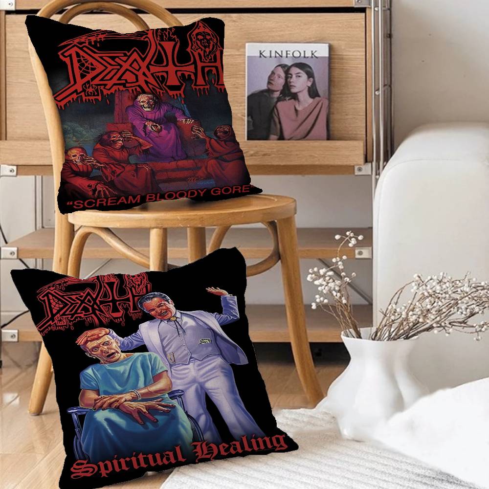 D-Deaths Mental Rock Band 45*45Cm Cushion Cover Pillow Cover Decor Pillowcase Home Pillowcase For Couch Pillow