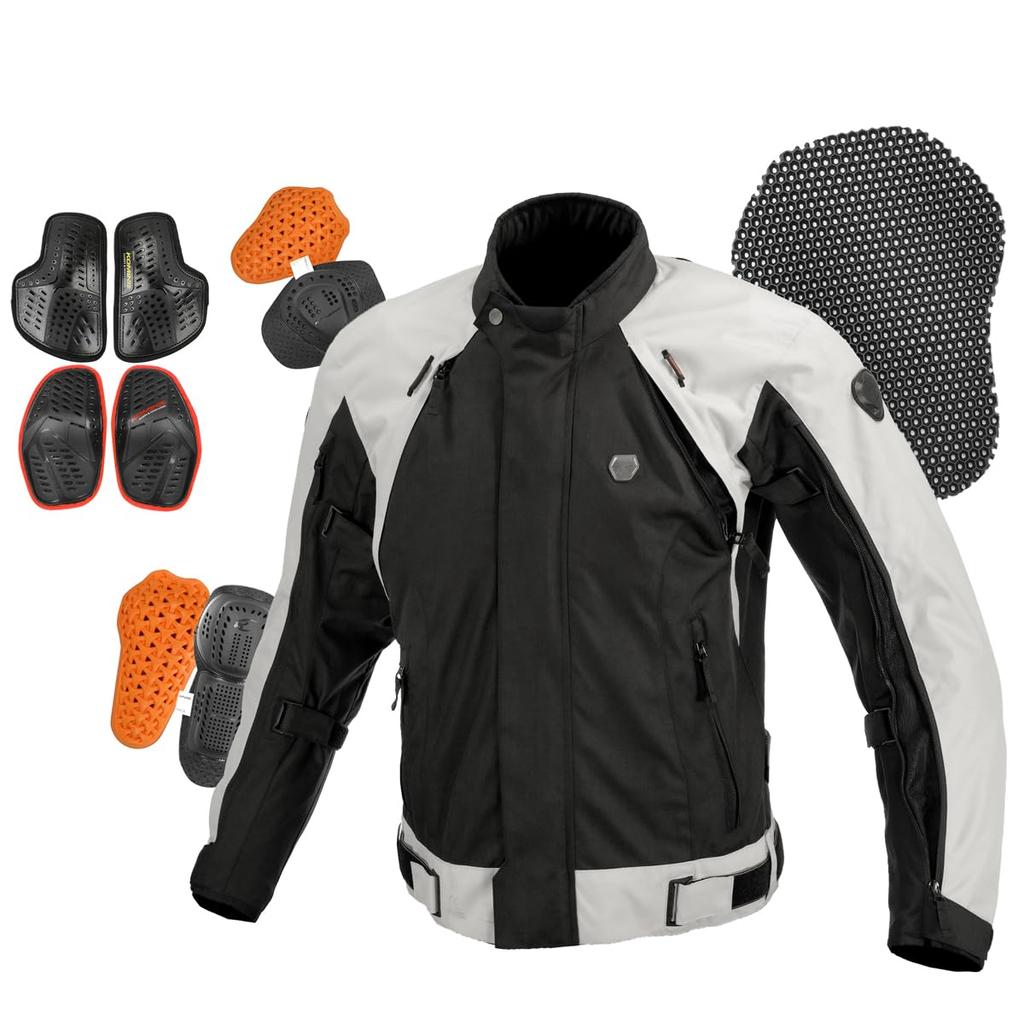 KOMINE Motorcycle Jacket Full Ear System Jacket JK-5995 Set, Black, 2XL, 07-5995