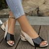 Women Mid Heels Sandals Chunky Fashion Casual Shoes Women Summer New 2025 Slingback Walking Shoes Luxury Designer Zapatos Femme