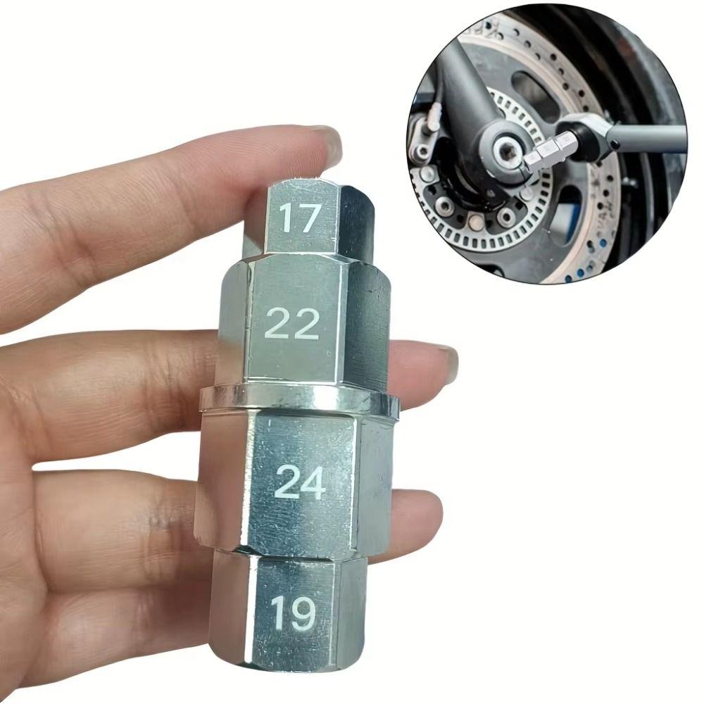17/19/22/24mm Sockets Wheel Removal Tool Heavy-Duty Front Axle Hex Wrench  Motorcycle Service