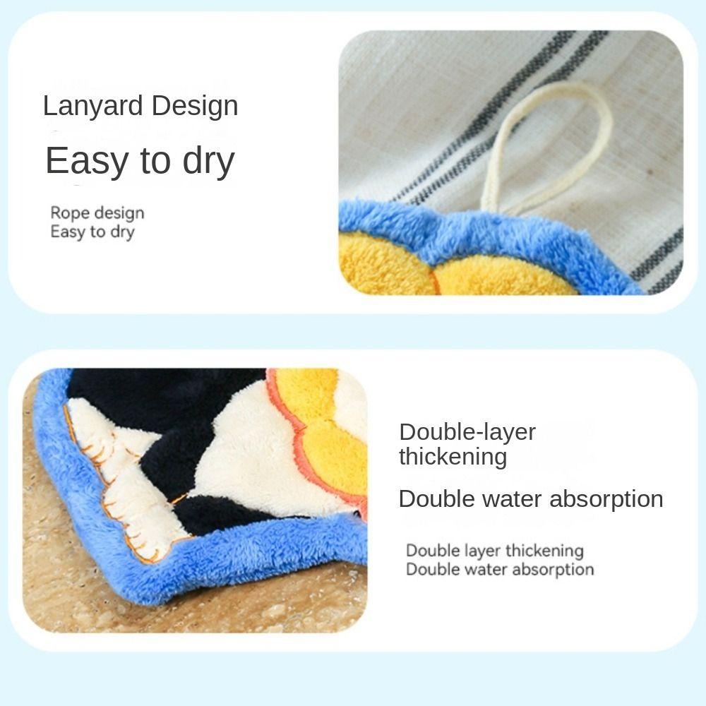 Soft Toilet Handkerchief Cute Cat Washcloth New Hand Towel Kitchen