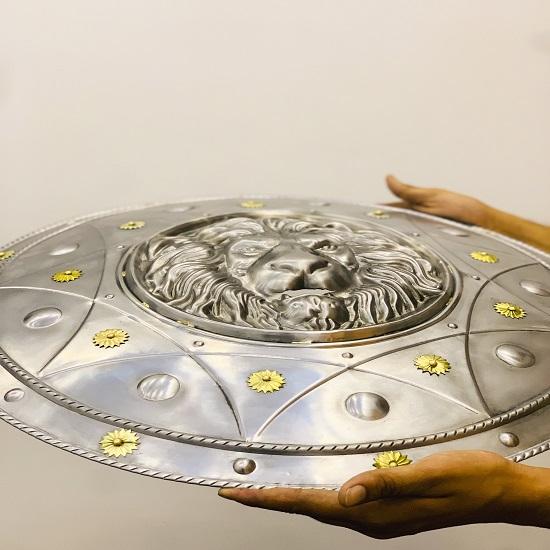 Medieval Lion Face Shield  Knight Medieval Round Armor Shield  Size 60.96 Cm Halloween Costume Cosplay Shield  Home Decor Shied  Gift Item