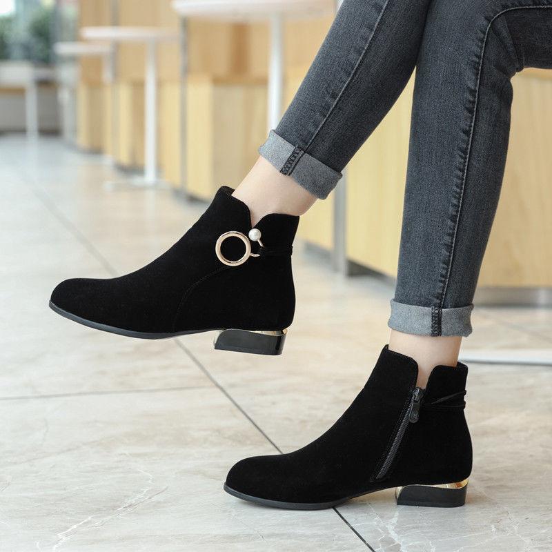 Женские сапоги Зимние сапоги Туфли на толстом каблуке Ботильоны Нескользящая обувь для мам Женские зимние сапоги Обувь на плоской подошве Большие размеры 35-44