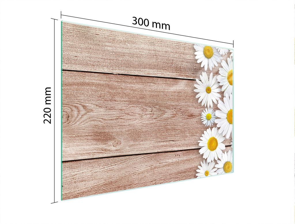 SZKLANA DESKA DO KROEJNIA 30x22 DREWNO