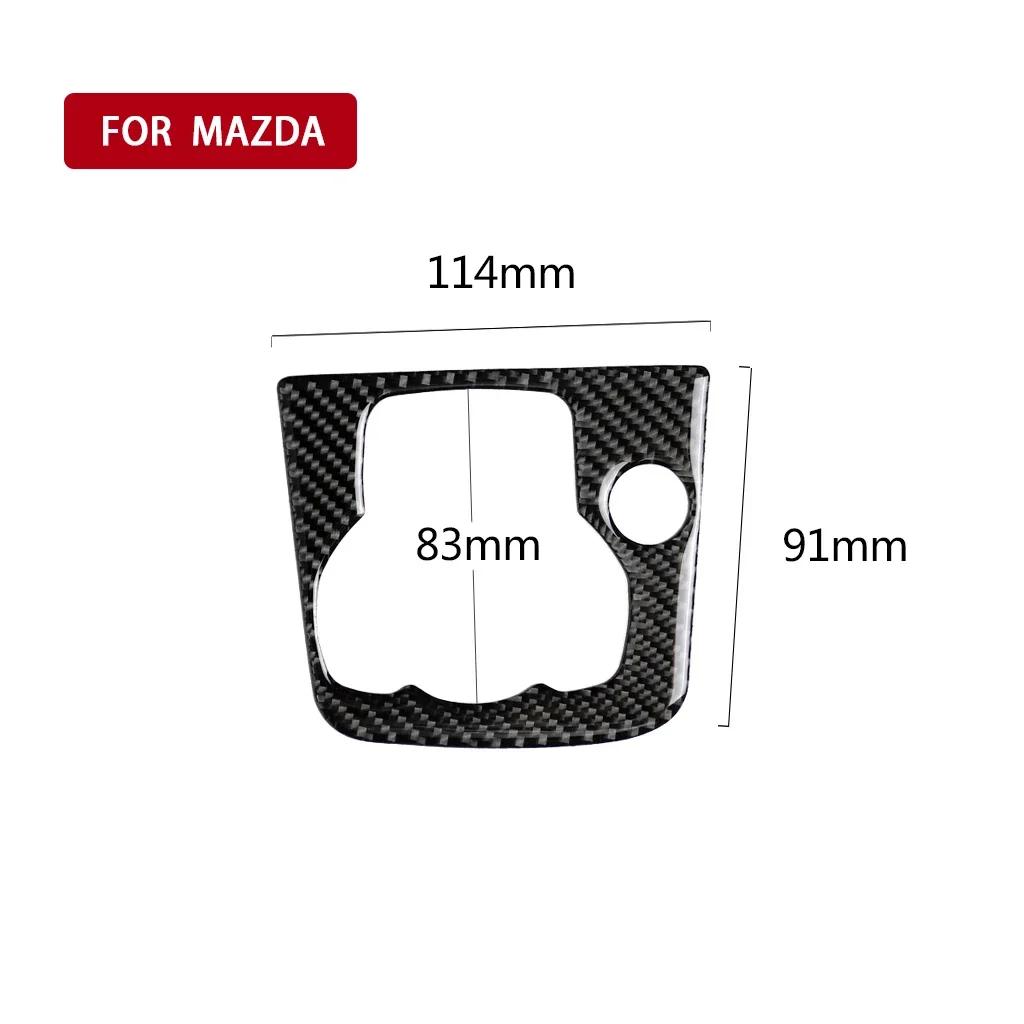 FIT For Mazda 3 Axela 2014-2016 Car Center Control Gear Shift Panel Decorative Carbon Fiber Cover Trim Strip Interior 3D Sticker