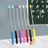 1pc Stainless Steel Rod Finger Design Teaching Stick Teaching Pointer Telescopic Classroom Finger Pointer Teachers Supplies