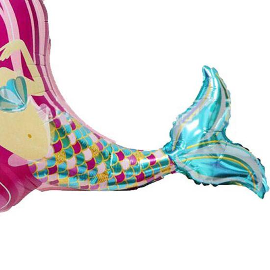 Mermaid Balloon Decorative Colorful Mermaid Aluminum Film Birthday Balloon Holiday Decor