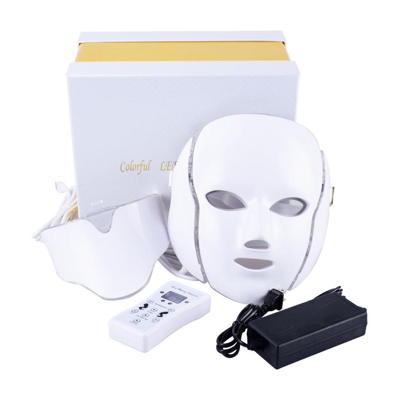 Светодиодный косметический прибор: Семицветная светотерапевтическая маска для ухода за кожей лица и шеи