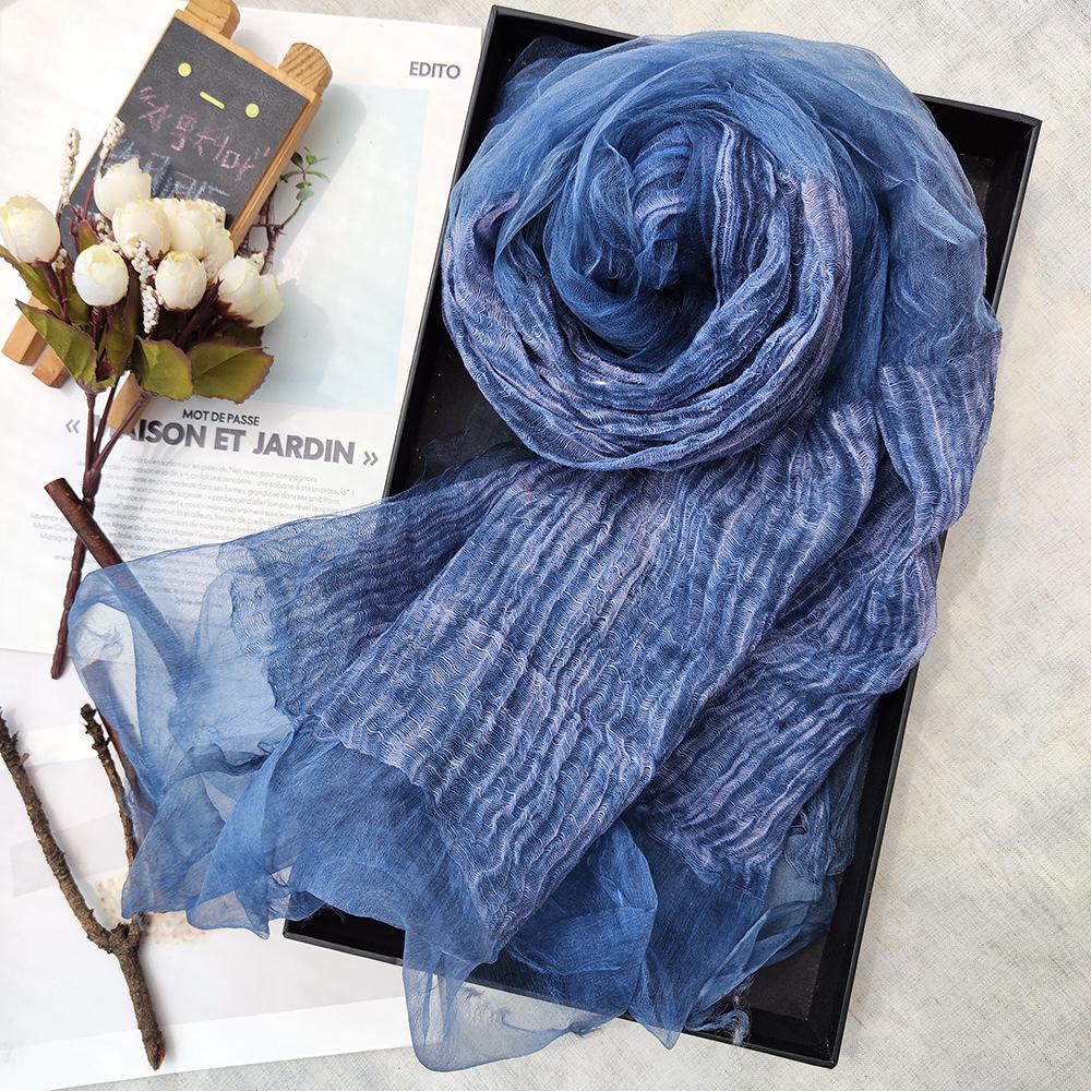 Mother's Day Gift Scarf New Style Literary Retro Murama Silk Thin Versatile Long Scarf Summer Sunscreen Shawl Women