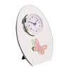 Sophia Pink Butterfly Glass Mantel Clock