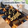 Custom Text Printed Rug Scorpions Non Slip Floor Carpet For Home Room Decor