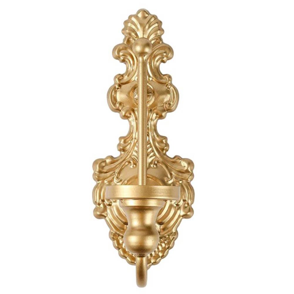 Винтажный настенный подсвечник для конусных свечей, античный белый, чугунный декор