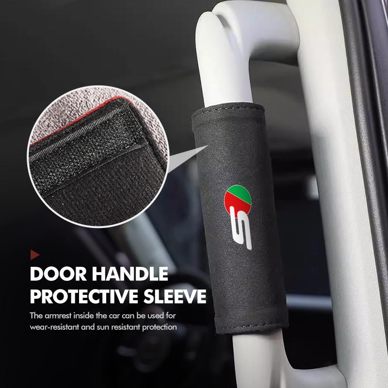 Suede Car Roof Armrest Handle Protection Cover Soft Comfortable Protector Covers For Jaguar S-Type F-Type X-Type F-Pace I-Pace SS2