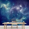 Nebula Galaxy Space Wall Mural Deep Blue Cosmic Star Cloud Wallpaper Room Decor