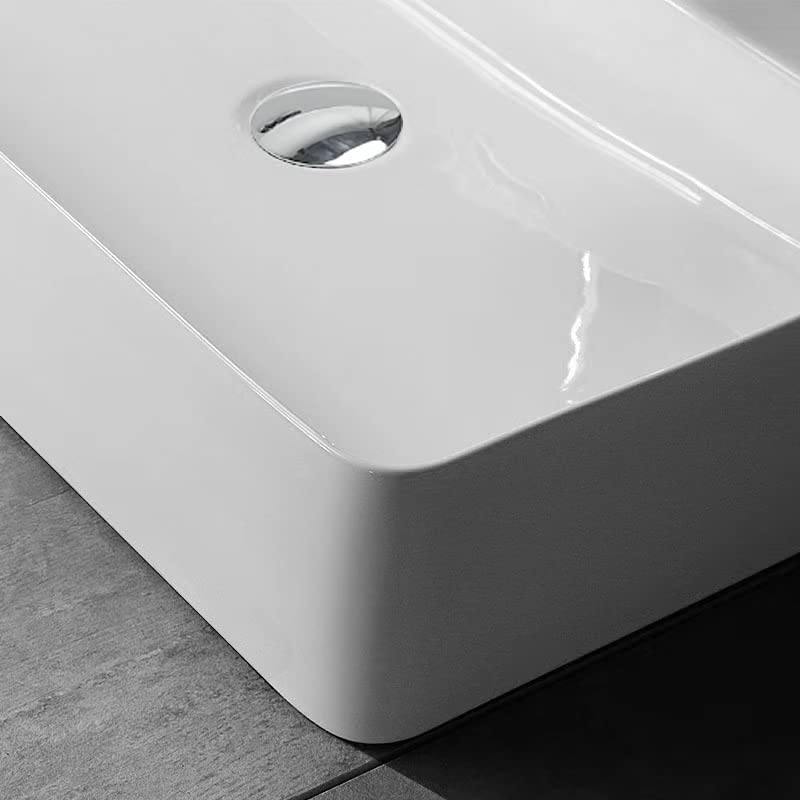 Смеситель Смеситель Большая Раковина Умывальник Комплект Стильная Раковина Напольный Тип Керамическая Раковина для Мытья Рук Туалетная Раковина для Мытья Рук [JOMOWN В комплекте]