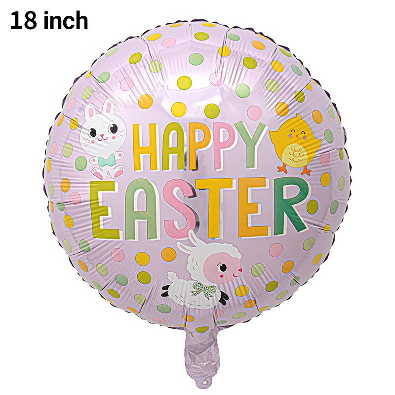 Aluminum Film Balloon Easter Egg Rabbit Chick Modeling Easter Party Decoration Arrangement Special-Shaped Balloon
