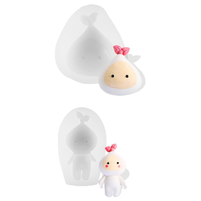 Шаблоны для поделок своими руками, мультяшная фигурка, литье под давлением, многофункциональный мягкий силиконовый трафарет для украшения торта, десерта