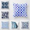 Роскошный домашний декор Чехол для подушки Синий абстрактный принт Узор Чехол для подушки для гостиной Диван Чехол для подушки
