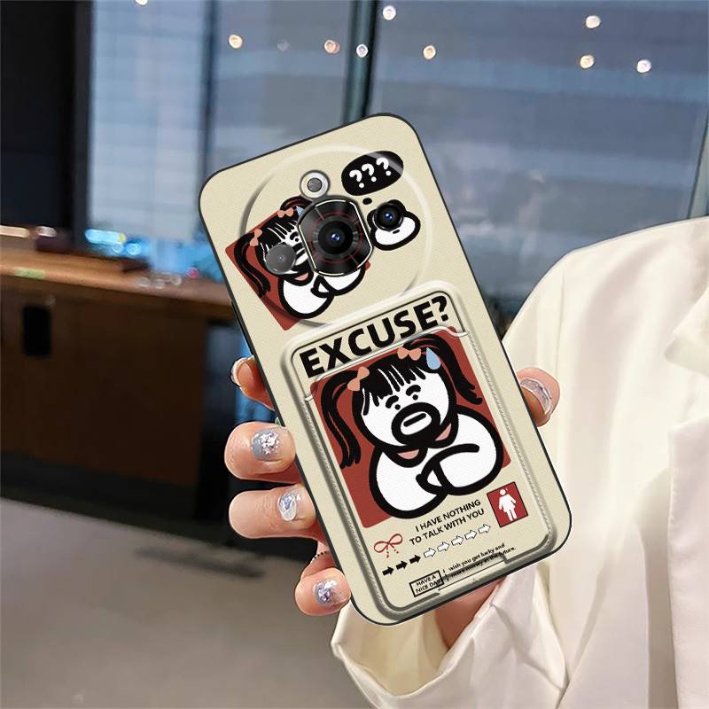 Сумка для карт Отделение для карт Чехол для телефона Для ZTE Nubia Focus Pro 5G Милый ТПУ Граффити Ударопрочный Водонепроницаемый Грязеотталкивающий Мультяшный