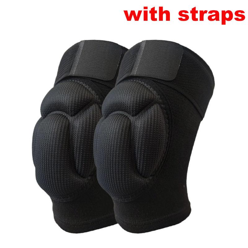 1 Pair/2Pcs Thickening Knee Pads Protection Sports Elastic Knee Protector Fitness Basketball Volleyball Anti Collision Pads