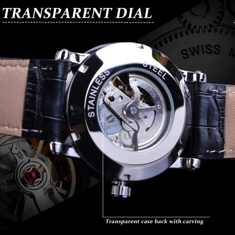 Forsining Mens Automatic Mechanical Watch Fashion Casual Simple Wristwatch