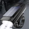 LED Bicycle Light Solar Power MTB Road Bike Front Lamp Flashlight Rear Light Rechargeable Power Display Cycling Accessories