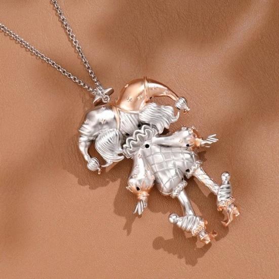 Ожерелье «Девочка-клоун» Милое ожерелье с подвеской в виде девочки Женское ожерелье-шарм в виде клоуна Ключичное ожерелье Ювелирный подарок для друзей и семьи