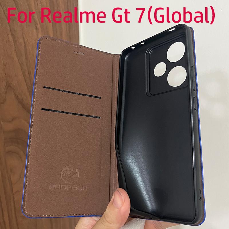 Магнитный чехол-книжка из натуральной кожи для Realmi Realme GT Neo 2 3T 5 6 6T 7 7T 8 Pro 5G GT7 GT8 Global