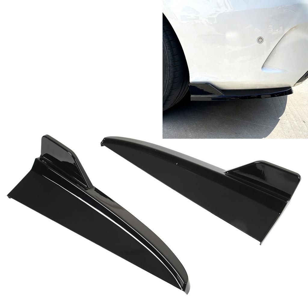 1 Pair Rear Bumper Lip Diffuser Tail Side Splitter Replacement for C‑Class W205 C43 ‑Line 2015‑2021