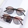 Солнцезащитные очки с круглой оправой Классические солнцезащитные очки для вождения Очки с защитой от УФ-лучей Повседневная одежда