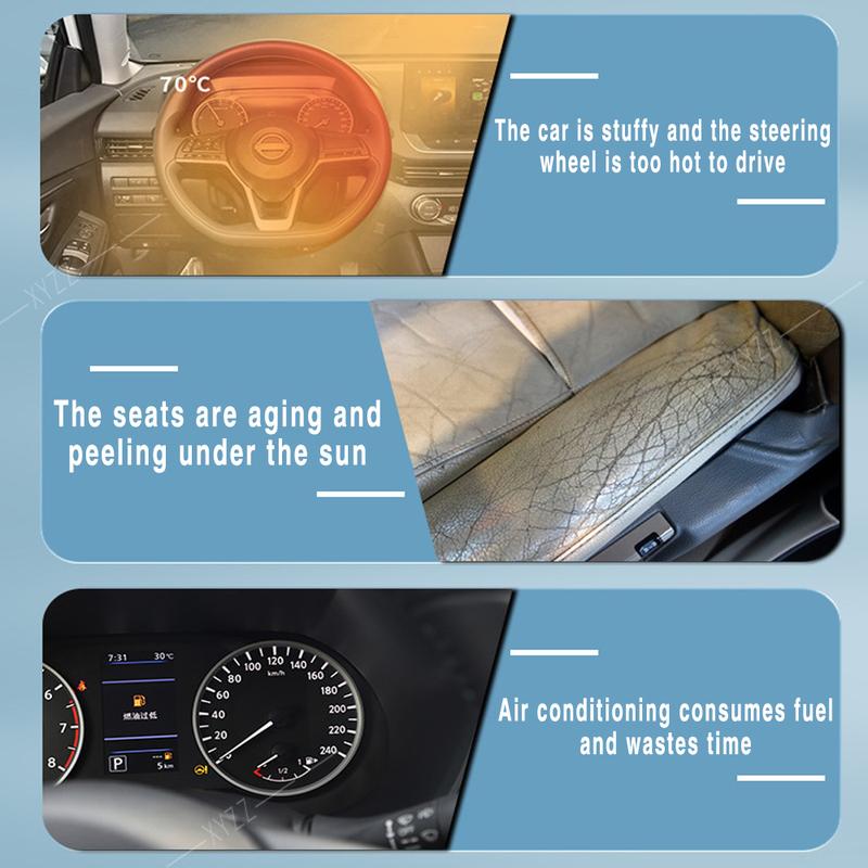 Car Front Windshield Sunshade Heat Insulation Sun Visor Summer Cooling Auto Accessories For Volvo EX30 2023 2024 2025 Foldable